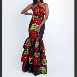 Ofuure African Print Infinity Maxi Dress